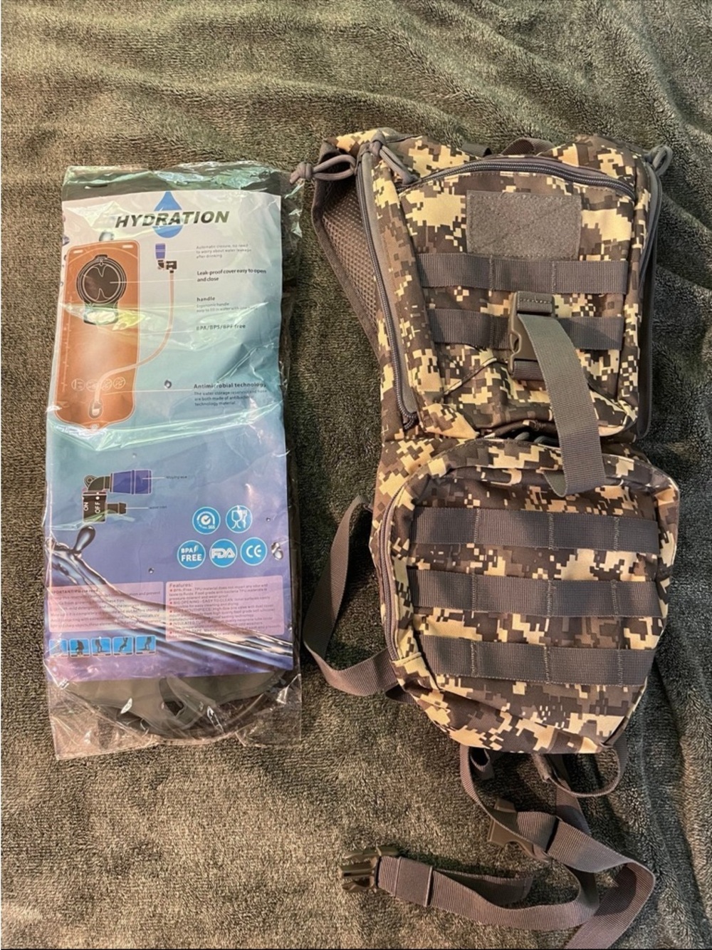 Tactical Hydration Backpack - Digital Camo